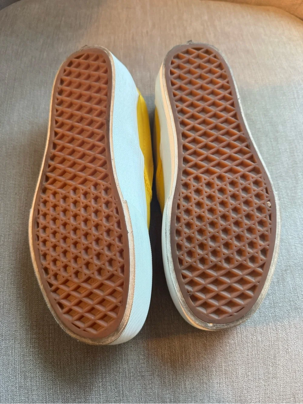 Vans Yellow Slip-On Platform Sneakers size 6.5 women’s